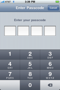 iPhone Enter Passcode