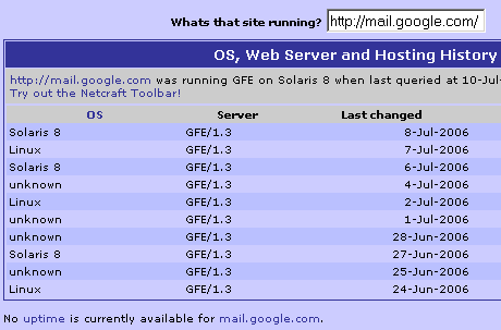 Netcraft - Google running Solaris 8?